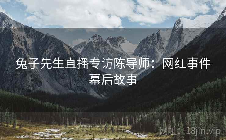 兔子先生直播专访陈导师：网红事件幕后故事