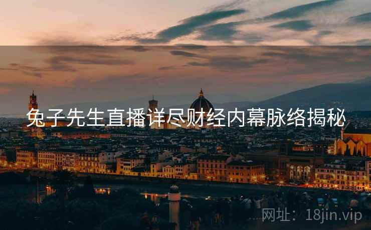 兔子先生直播详尽财经内幕脉络揭秘