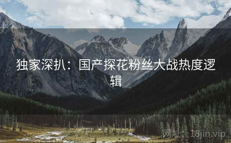 独家深扒：国产探花粉丝大战热度逻辑