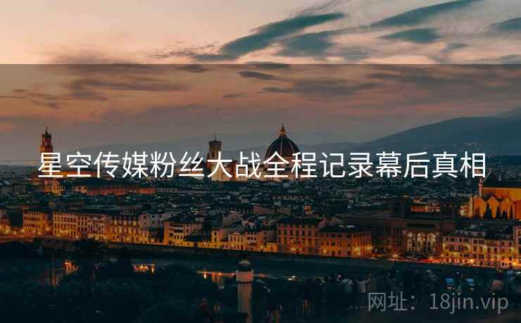 星空传媒粉丝大战全程记录幕后真相