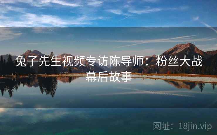 兔子先生视频专访陈导师：粉丝大战幕后故事