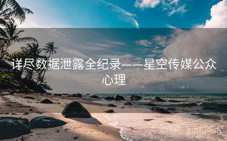详尽数据泄露全纪录——星空传媒公众心理